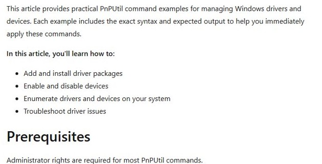 Export and import drivers in Windows with PnPUtil as administrator