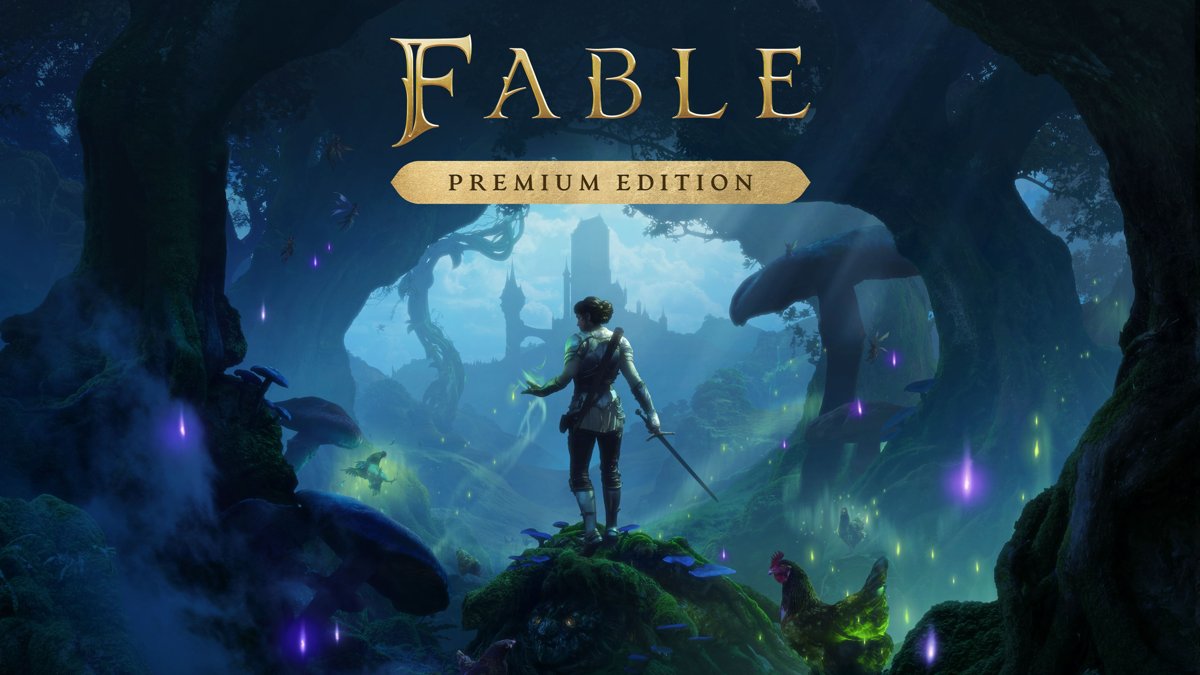 Fable Premium Edition cover art with the hero in a glowing forest