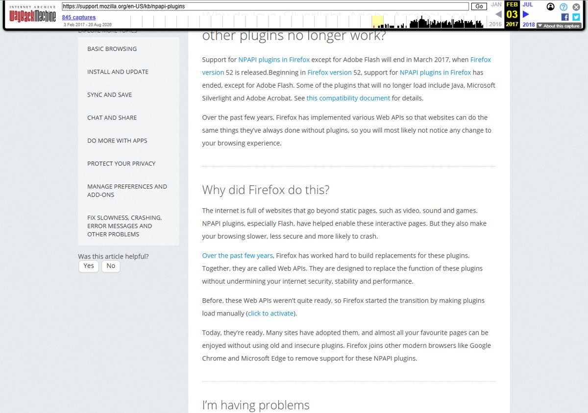 Facebook Desktop plugin and NPAPI plugins: Firefox support ending