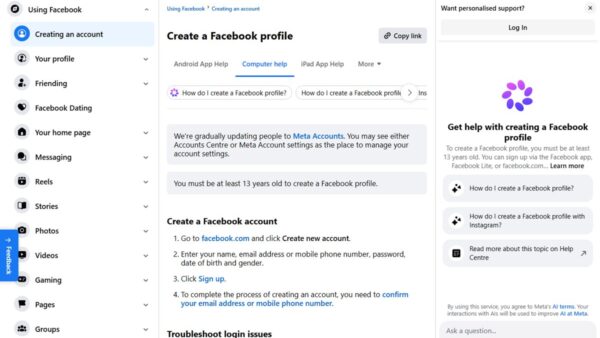 How to make a new Facebook account from your old one