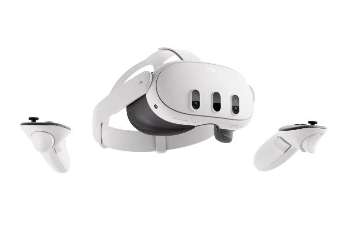 Factory reset Oculus Quest 3 headset with its two Touch controllers