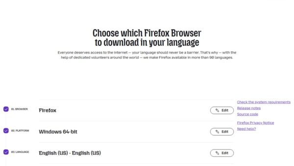 Firefox offline standalone installers download links