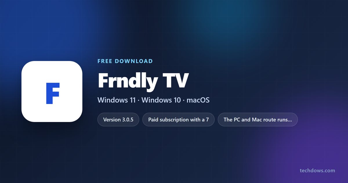 Frndly TV logo beside supported browsers and monthly plan prices