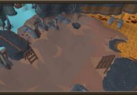 Giants' Foundry workshop with grindstones, trip hammer and lava pool in OSRS