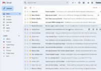 Gmail inbox with an unread count next to Inbox and bold unread emails