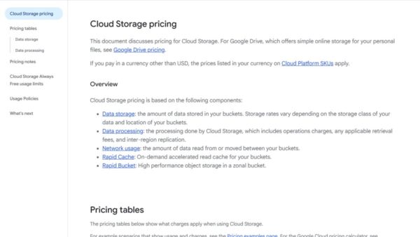 A comprehensive guide to Google Cloud Storage pricing in 2025