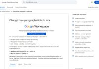 Google Docs Help page on changing paragraph and font formatting