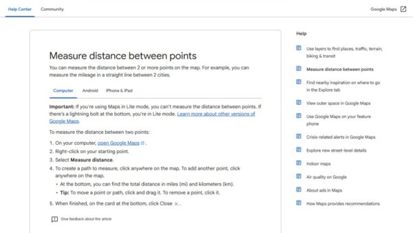 How to measure distance in Google Maps – full guide