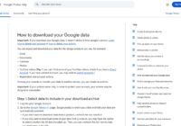 Google Photos Help steps for downloading your Google data with Google Takeout