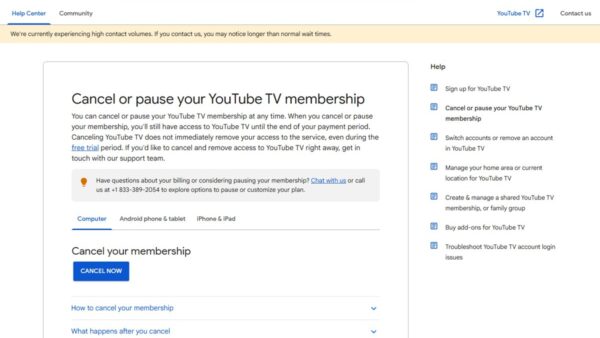 How to cancel (or pause) your YouTube TV subscription