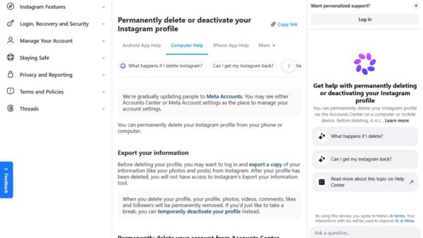 How to delete Instagram account (accurate methods for recent updates)