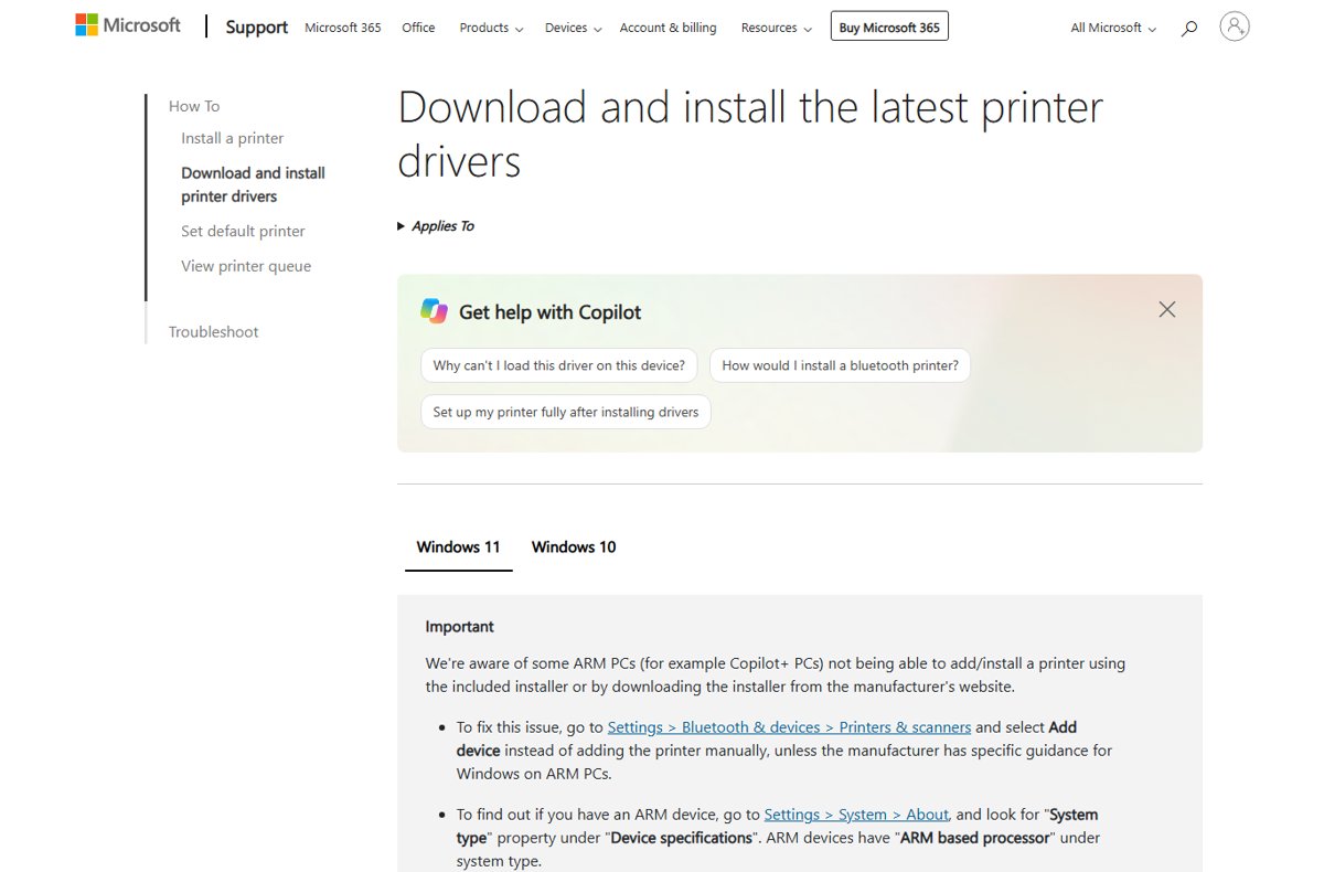 How to Manually Install Optional Printer Drivers in Windows 11