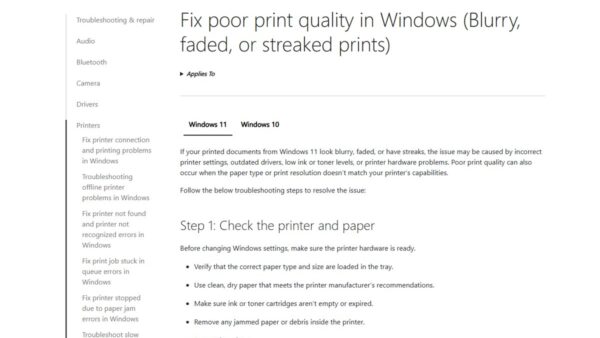 How to print a test page to test your printer in Windows 11