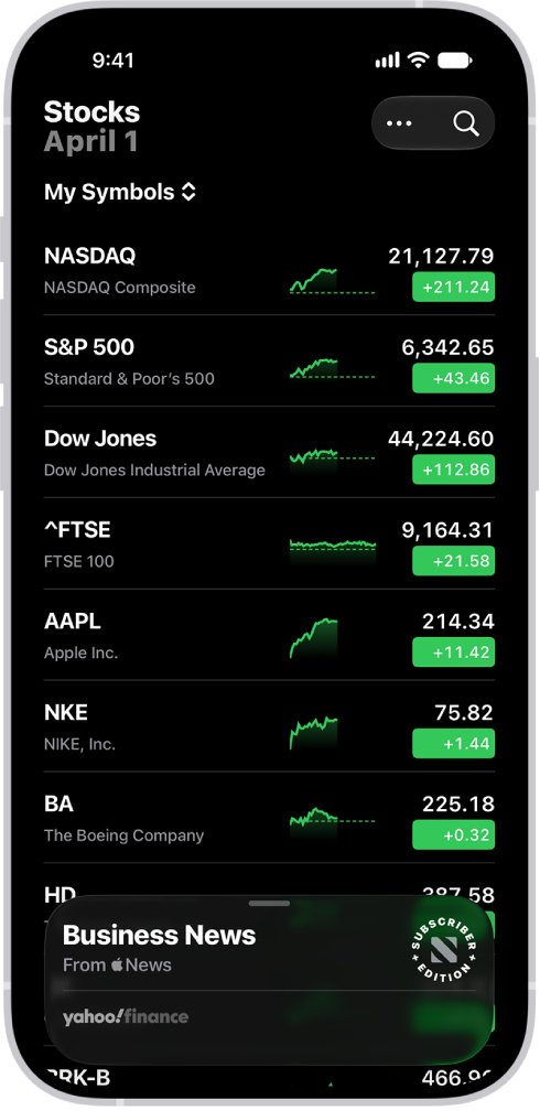 How to add gold price to the Stocks app on iPhone