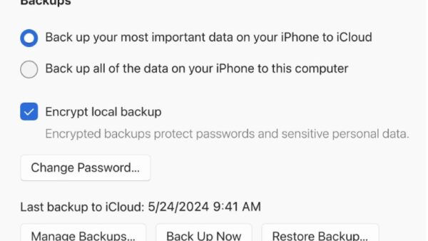 How to back up iPhone to PC using the Apple Devices app for Windows