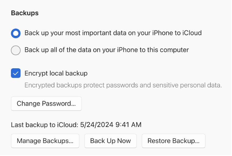 How to back up iPhone to PC using the Apple Devices app for Windows
