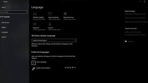 How to change date, time, region, locale, language settings in Windows 10