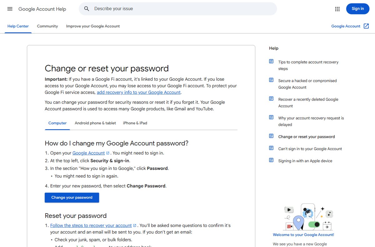 How to change Gmail password (step-by-step)
