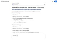 How to change the start page in Chrome and any web browser