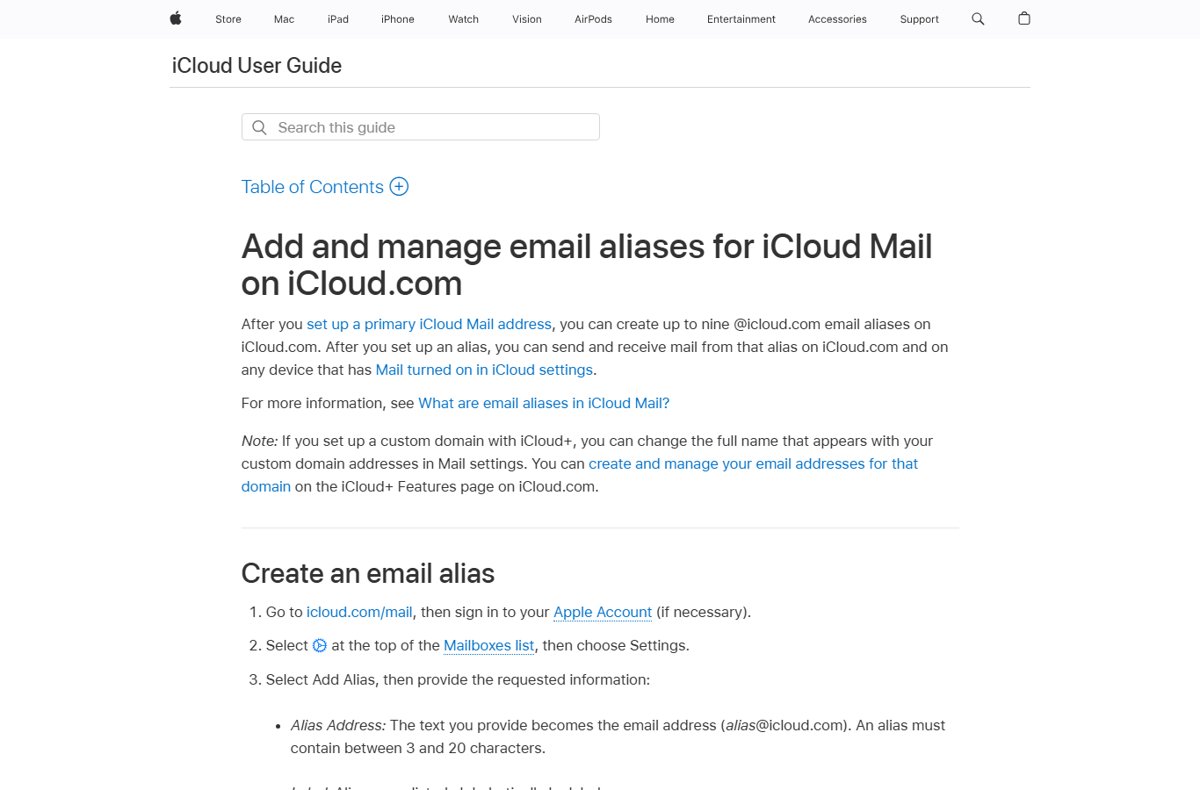 How to create a secondary email account under iCloud