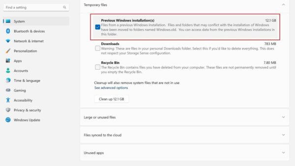 How to delete temporary files on Windows 11