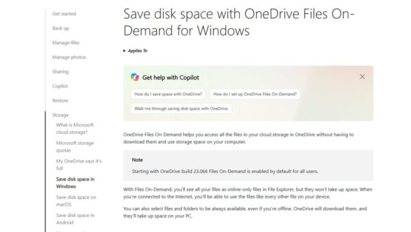 Apps enable or disable OneDrive Files On-Demand in Windows 11