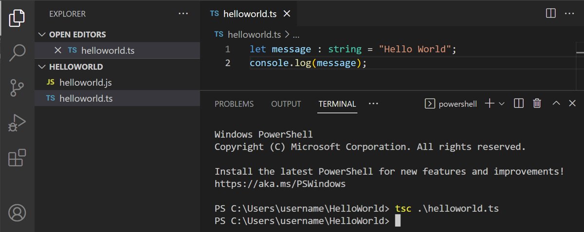 How to open a TypeScript .ts file in Visual Studio Code with its terminal