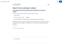 How to reset settings to defaults on Chrome