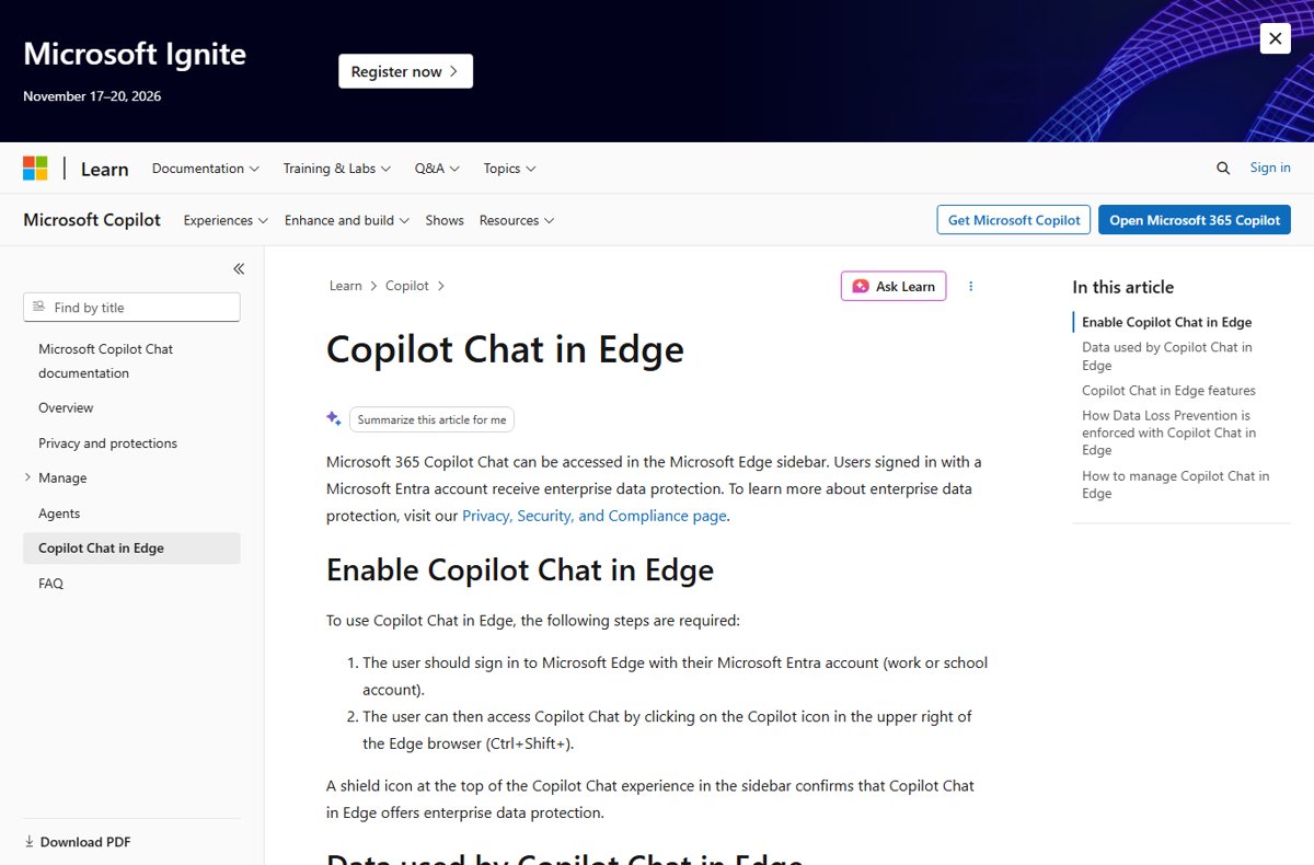 How to show or hide Copilot button on the toolbar in Microsoft Edge