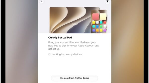 How to skip connecting to WiFi in initial setup on iPad