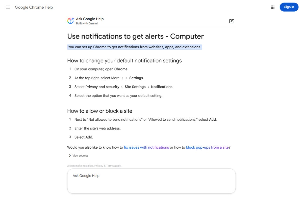 How to turn off Chrome notifications (and turn them back on again)