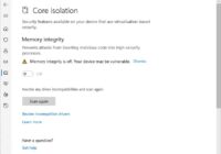 How to turn on/off Core isolation memory integrity in Windows 11