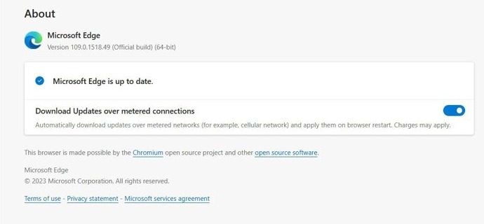 How to update Edge browser to latest version