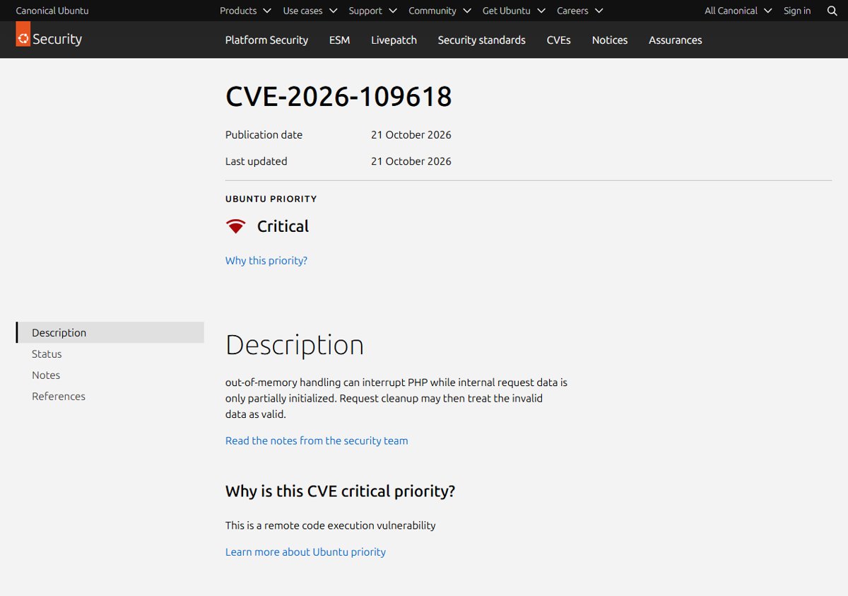 How to update PHP on Ubuntu and Debian to fix CVE-2026-109618
