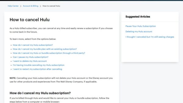 How to cancel your Hulu subscription step by step