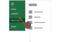 Illustration of a File menu with the Save a Copy command being selected