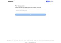 Instagram Find your account page asking for username, phone number or email