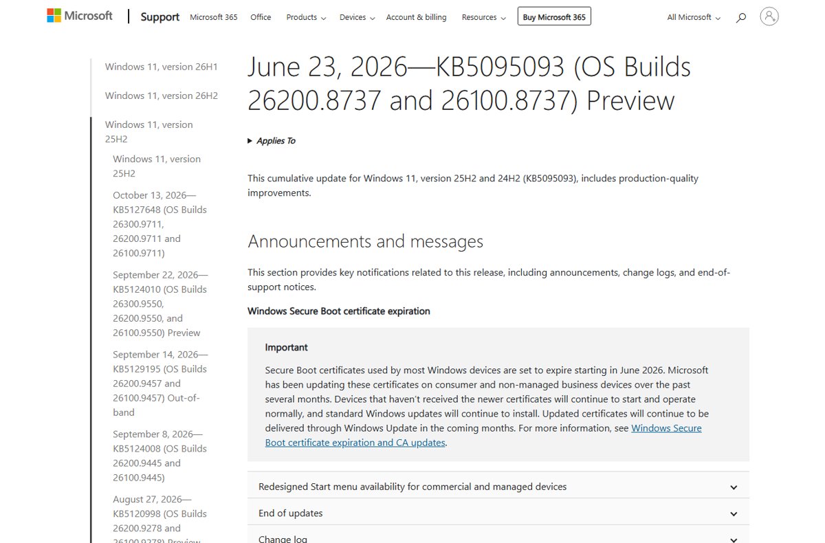 Install the KB5095093 fix for Capability Access Manager from Windows Update