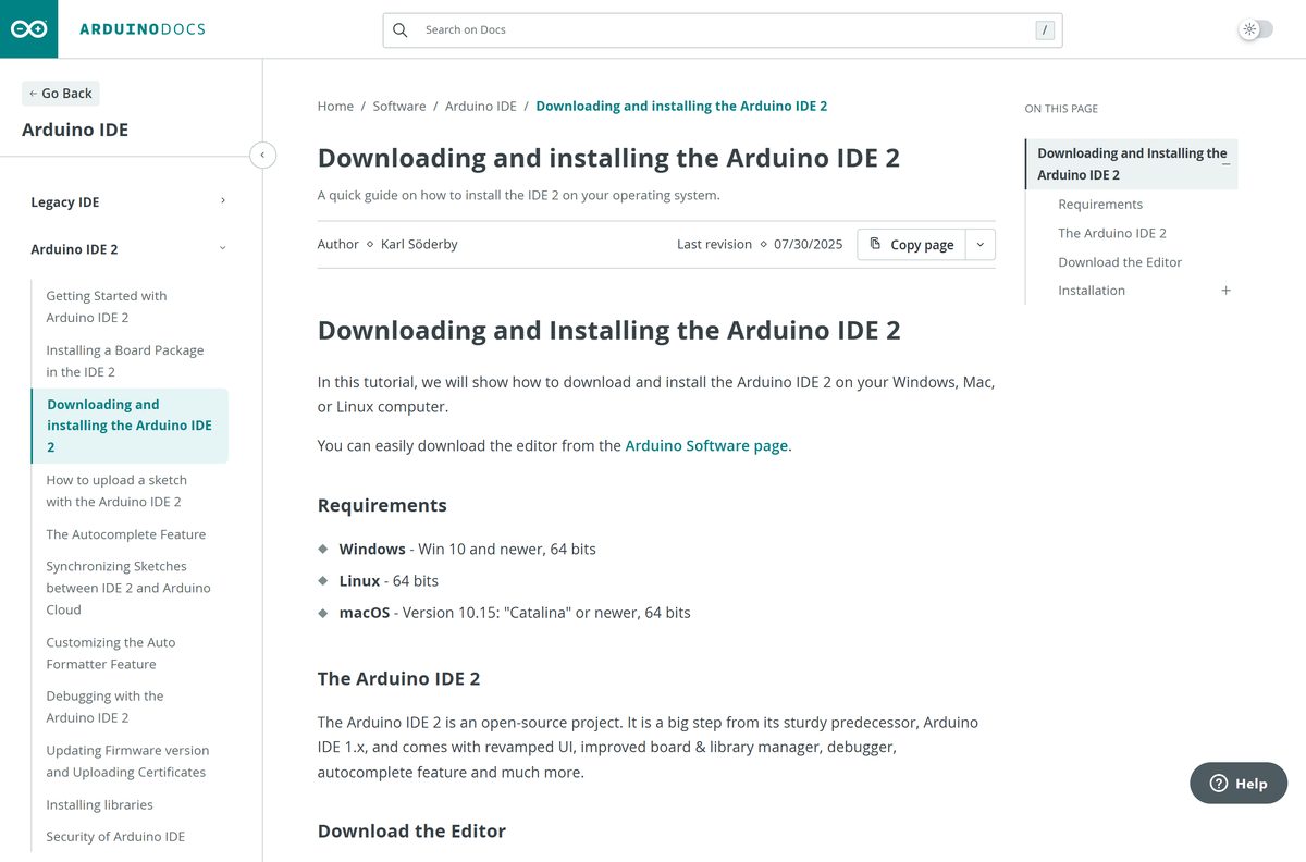 Documentation page describing how to install the editor on macOS