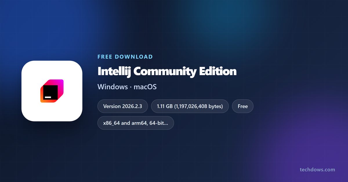 Download IntelliJ Community Edition for Windows and Mac (Free)