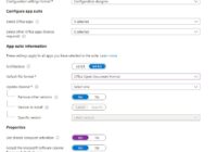 Intune Add Microsoft 365 Apps wizard on the Configure app suite step