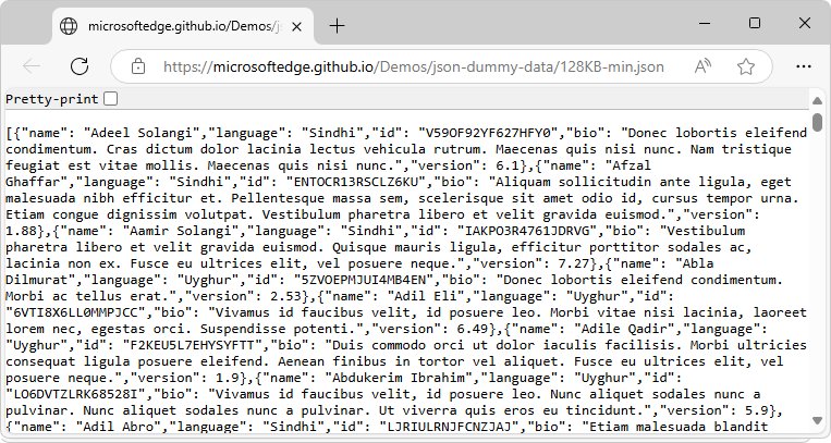 JSON file opens as one long unreadable line when minified