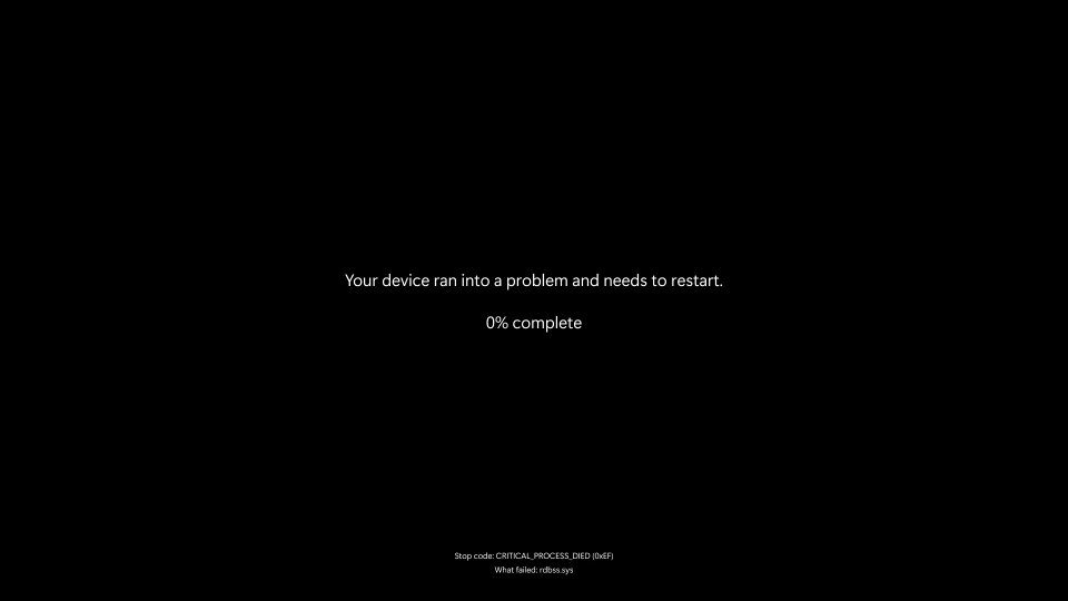 Kernel-Power stop code shown on the Windows restart screen after a crash