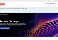 Lenovo Vantage software page with an Open Lenovo Vantage button