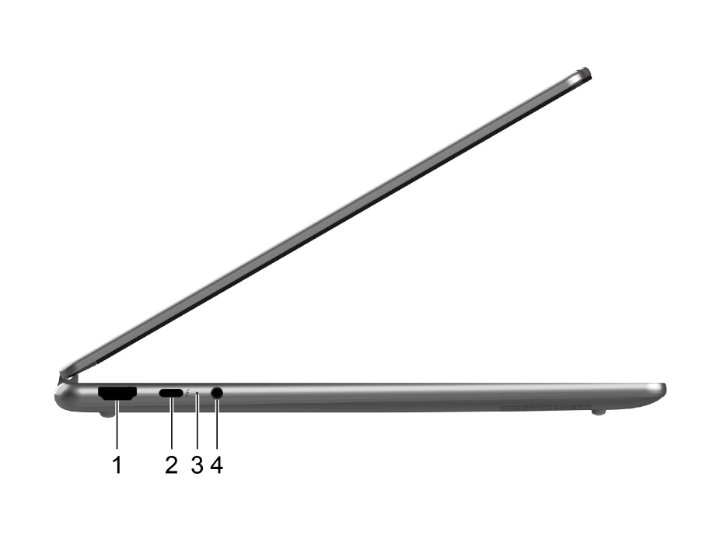 Lenovo laptop not charging: check the USB-C charging port on a Yoga 7i