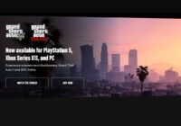 Los Santos skyline at dusk on Rockstar's GTA V and GTA Online page