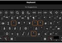 Mac Keyboard Viewer with Option held and accent keys outlined in orange