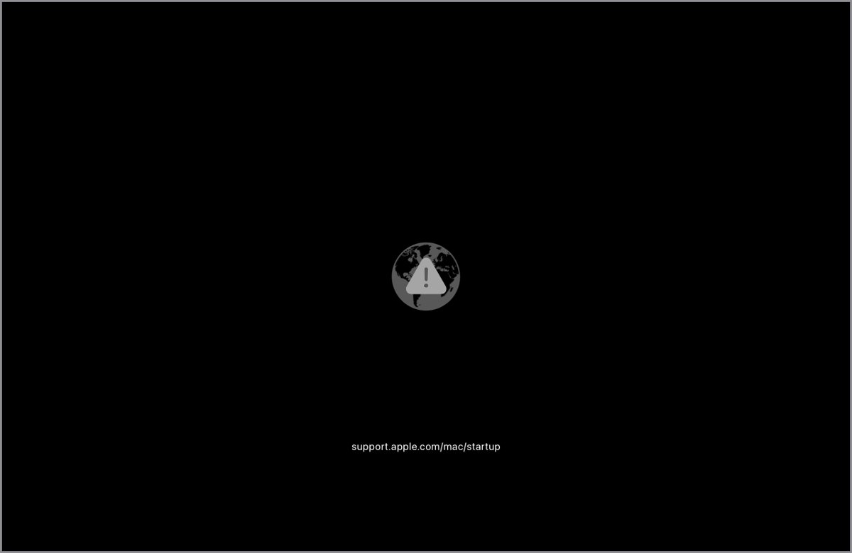 Mac Wi-Fi not working in Recovery: spinning globe with exclamation point