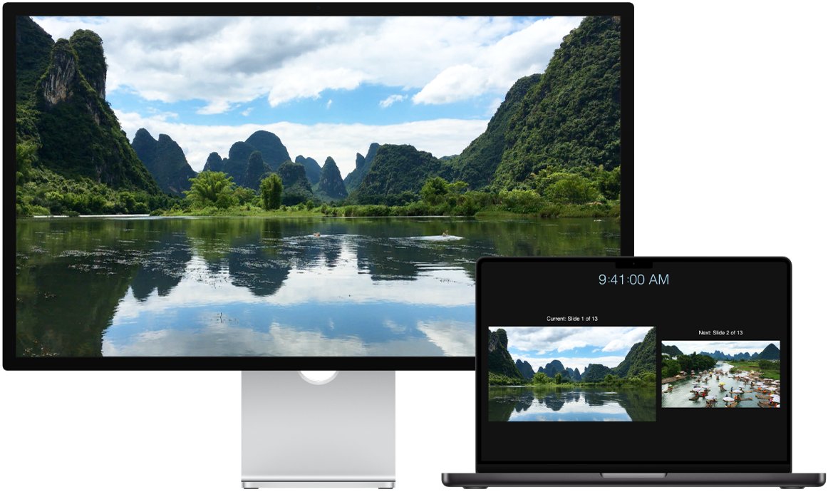 MacBook Pro display ports: connect an external display such as Studio Display