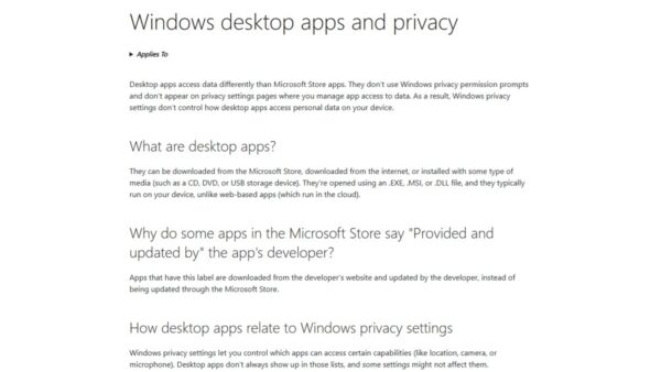 Manage camera permissions for apps in Windows 11/10